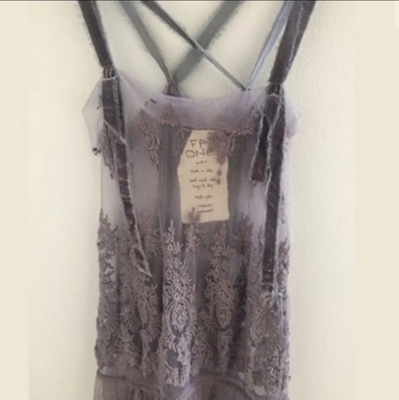 ISO!!! Free People Millicent Slip Grey/Dusty Lavender - Picture 4 of 6